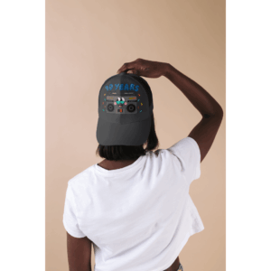 40th birthday faded black cap