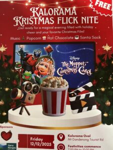 Kalorama Kristmas Flick Nite posters. 