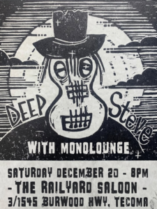 Deep Steve poster with gig details. 