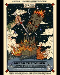 BREAK THE TOWER: LOVE THY NEIGHBOUR poster. 