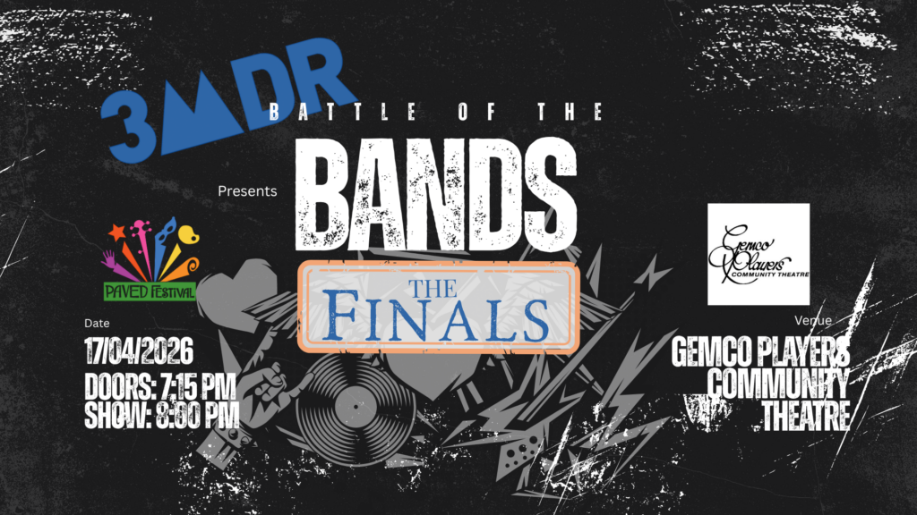 3MDR Battle of the bands banner poster.